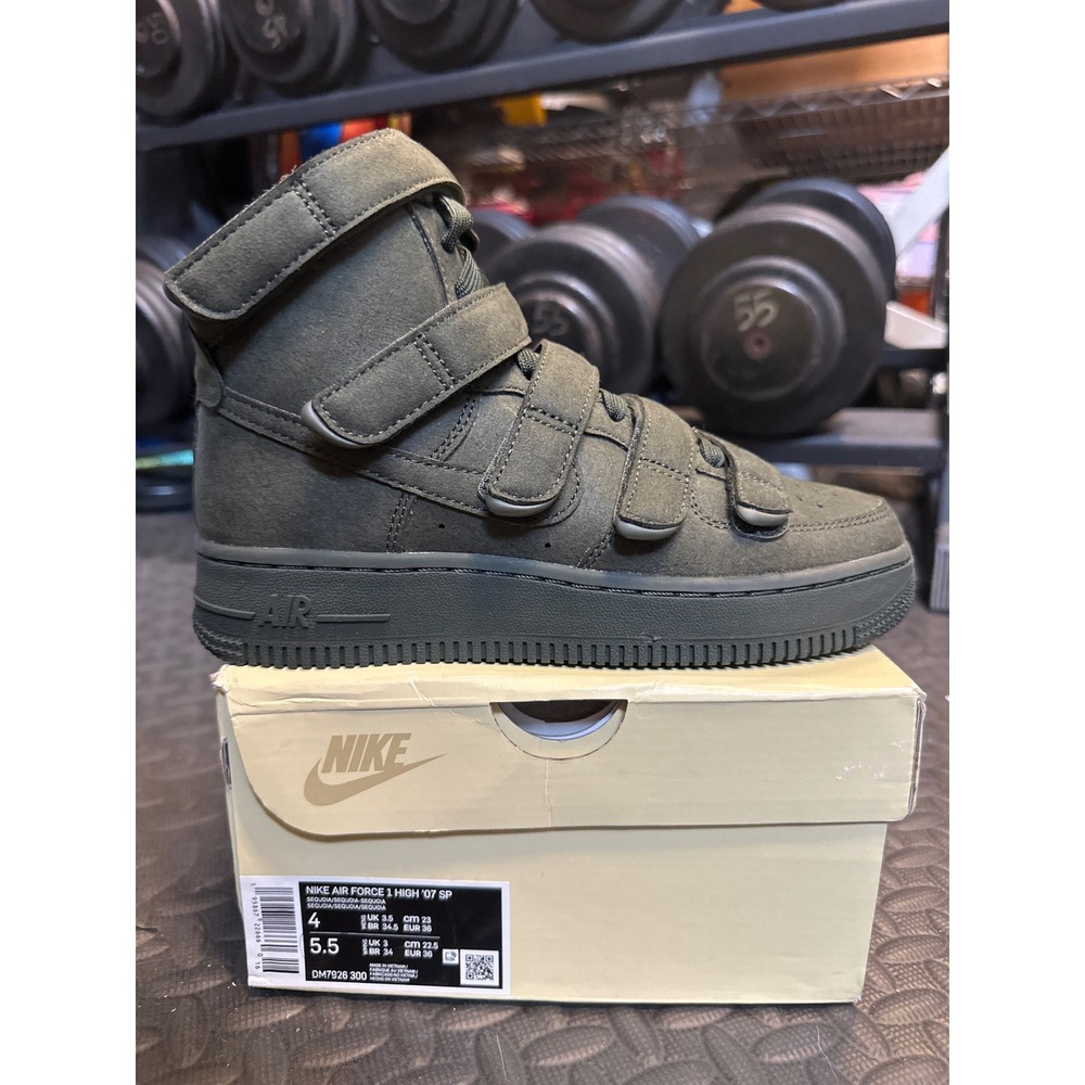 Nike Air Force 1 High '07 Sequoia Olive Green Womens 5.5  Billie Eilish Collab